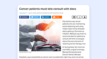 cancer patients must tele consult with docs